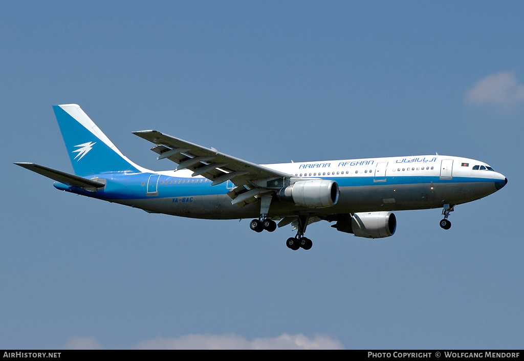 Aircraft Photo of YA-BAC | Airbus A300B4-203 | Ariana Afghan Airlines | AirHistory.net #547063