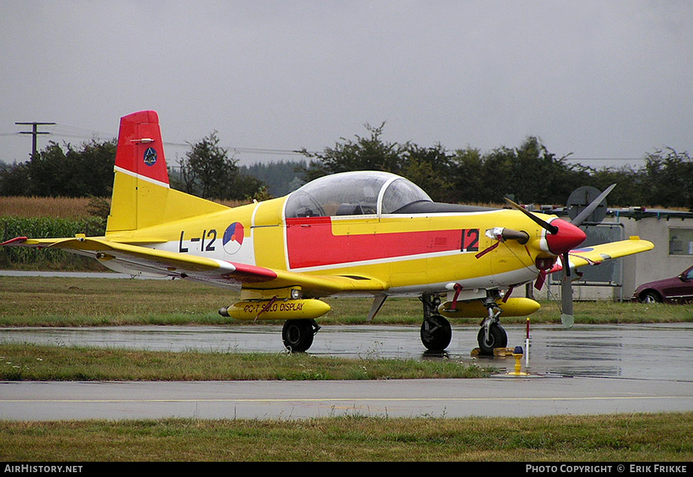 Aircraft Photo of L-12 | Pilatus PC-7 | Netherlands - Air Force | AirHistory.net #547158