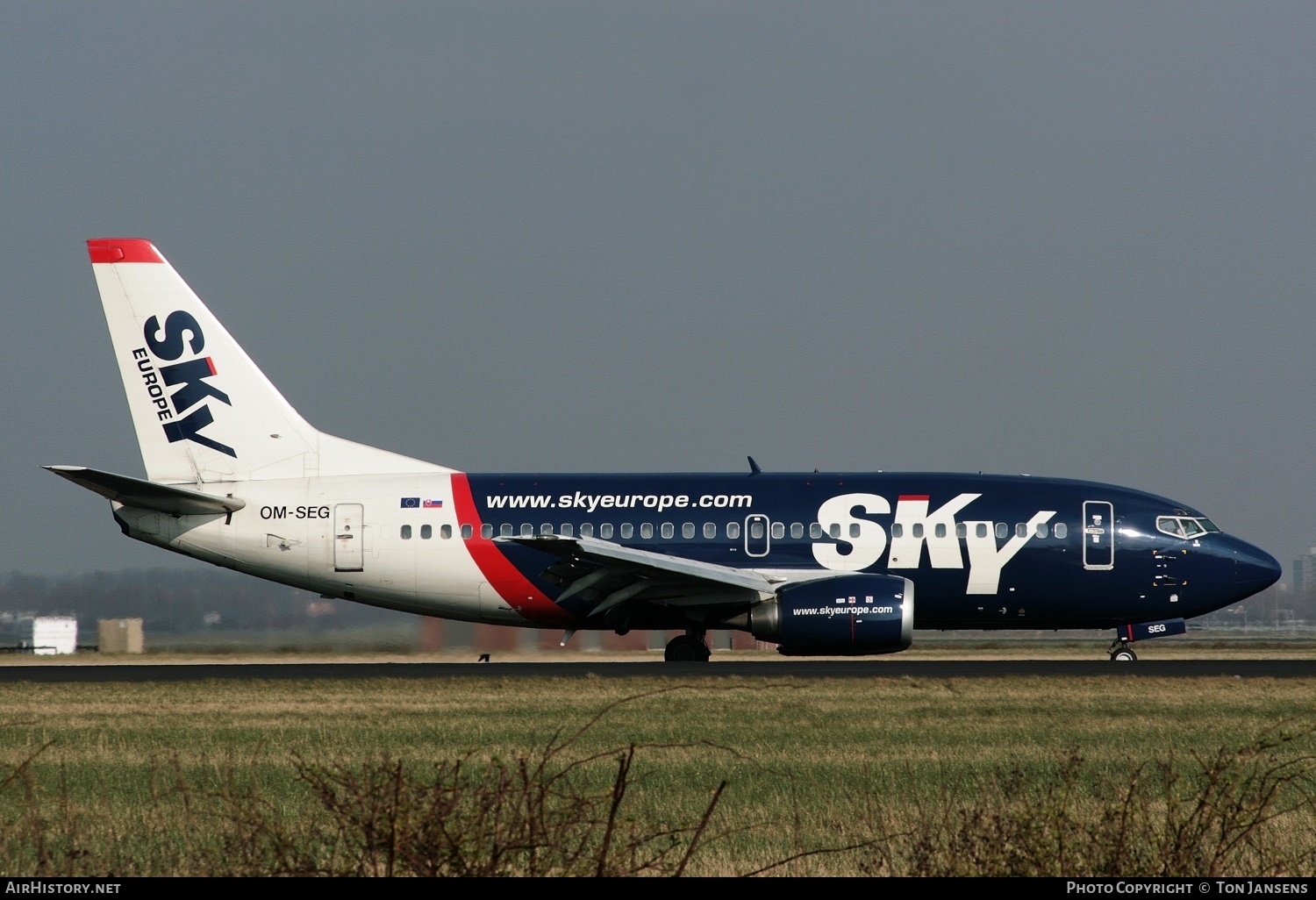 Aircraft Photo of OM-SEG | Boeing 737-5Y0 | SkyEurope Airlines | AirHistory.net #547255