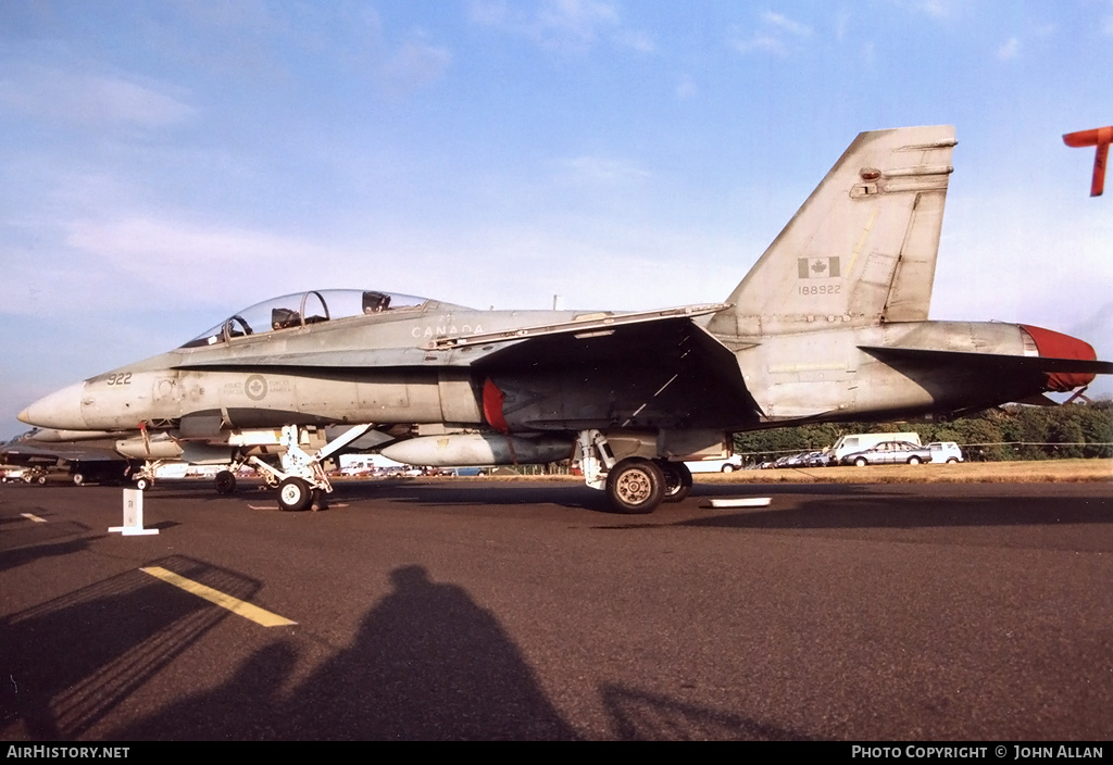 Aircraft Photo of 188922 | McDonnell Douglas CF-188B Hornet | Canada - Air Force | AirHistory.net #547298