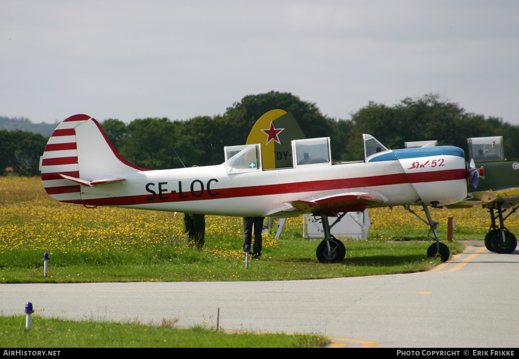 Aircraft Photo of SE-LOC | Yakovlev Yak-52 | AirHistory.net #547315