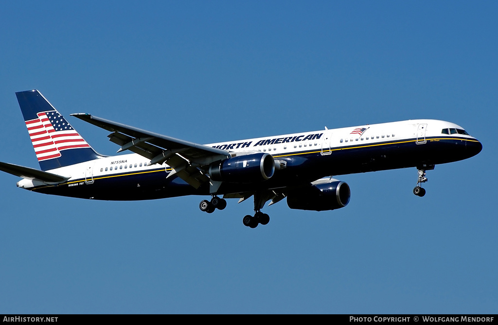 Aircraft Photo of N755NA | Boeing 757-28A | North American Airlines | AirHistory.net #547323