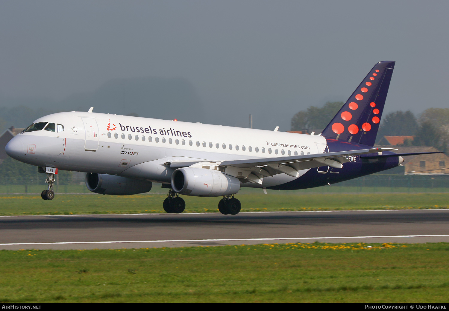 Aircraft Photo of EI-FWE | Sukhoi SSJ-100-95B Superjet 100 (RRJ-95B) | Brussels Airlines | AirHistory.net #547543