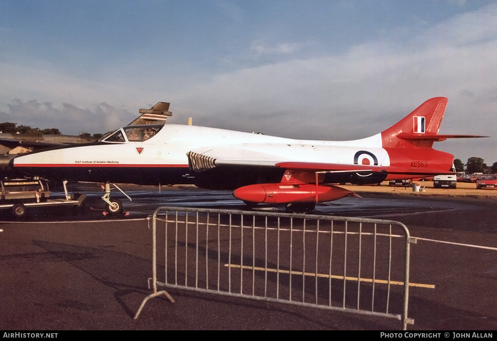 Aircraft Photo of XL563 | Hawker Hunter T7 | UK - Air Force | AirHistory.net #547560