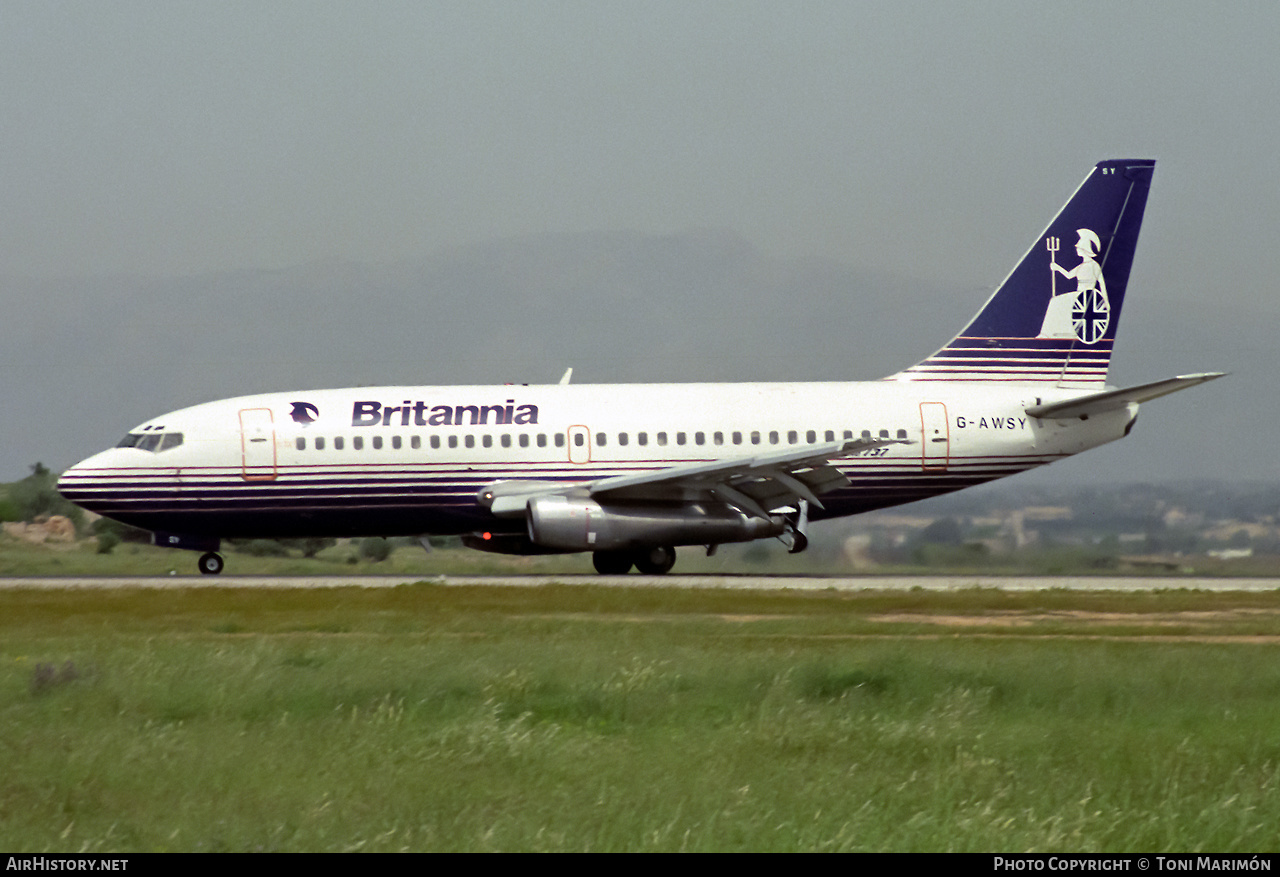 Aircraft Photo of G-AWSY | Boeing 737-204 | Britannia Airways | AirHistory.net #547694