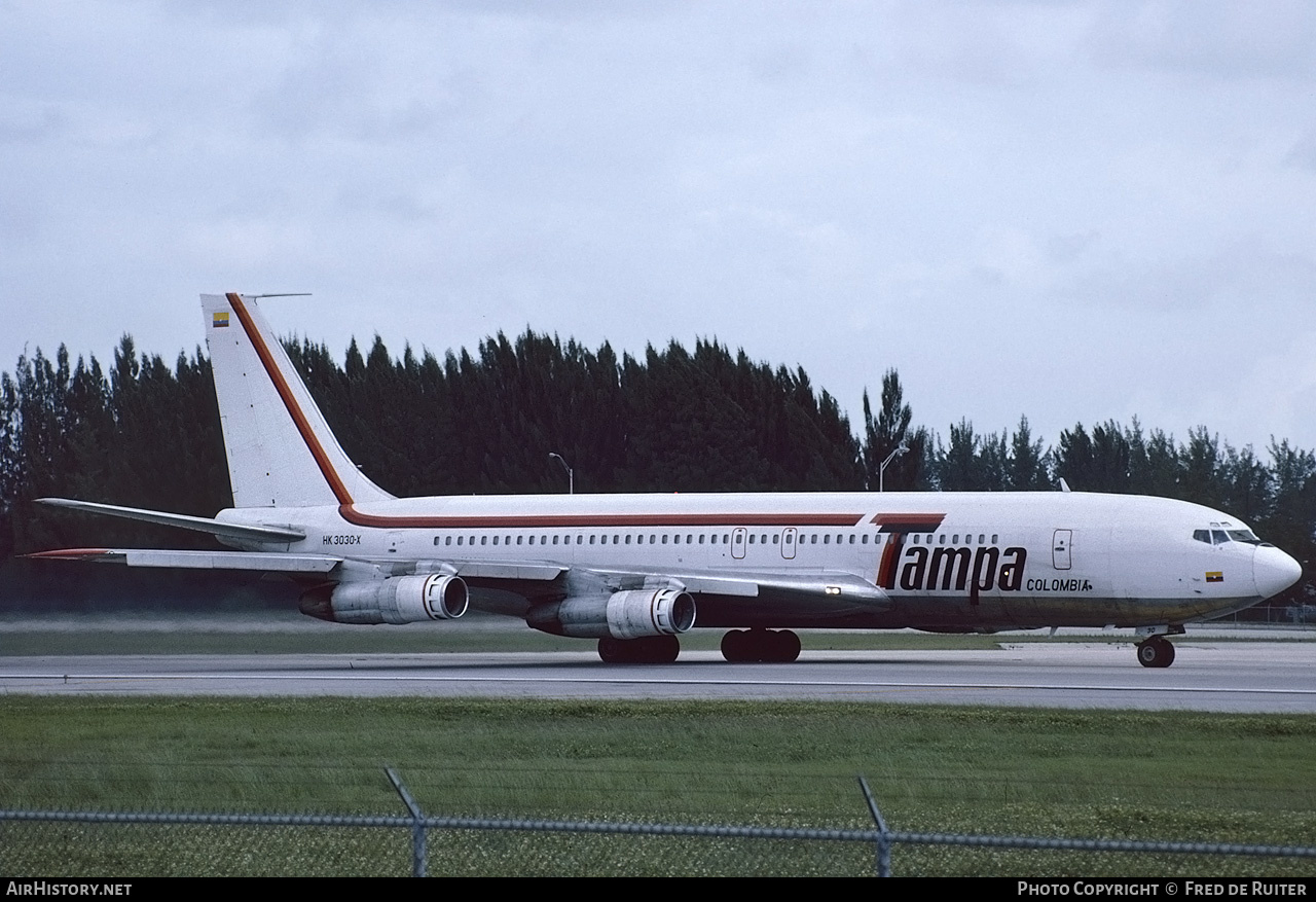 Aircraft Photo of HK-3030X | Boeing 707-338C | TAMPA - Transportes Aéreos Mercantiles Panamericanos | AirHistory.net #547718