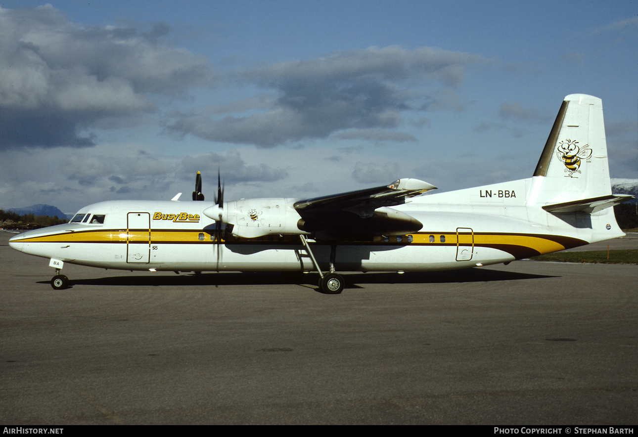 Aircraft Photo of LN-BBA | Fokker 50 | Busy Bee of Norway | AirHistory.net #547851