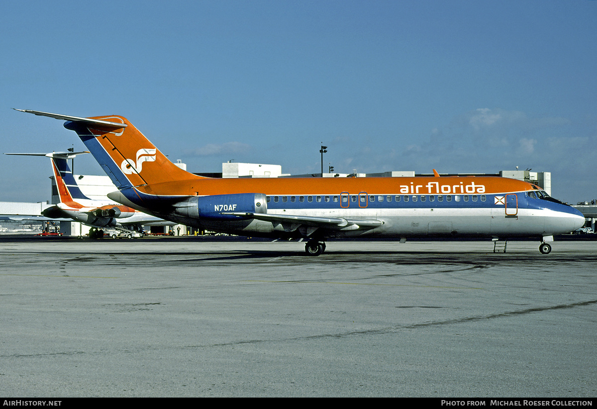 Aircraft Photo of N70AF | McDonnell Douglas DC-9-15 | Air Florida | AirHistory.net #547859