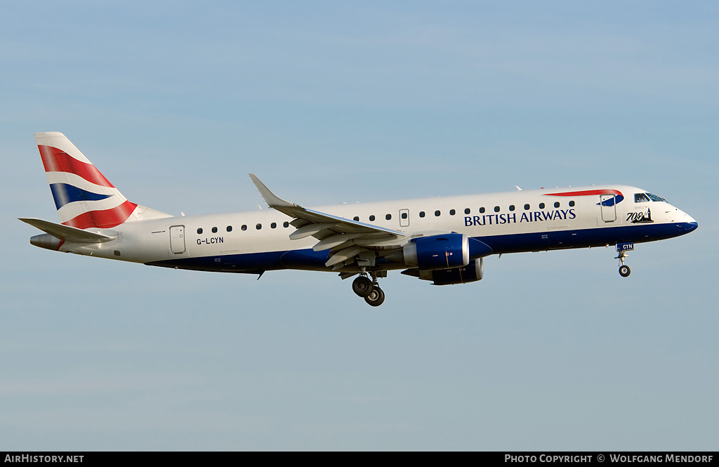 Aircraft Photo of G-LCYN | Embraer 190SR (ERJ-190-100SR) | British Airways | AirHistory.net #547869