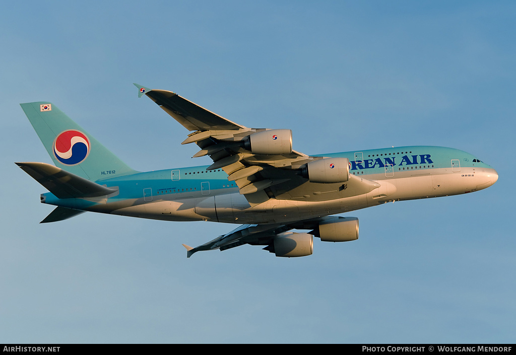 Aircraft Photo of HL7612 | Airbus A380-861 | Korean Air | AirHistory.net #547898