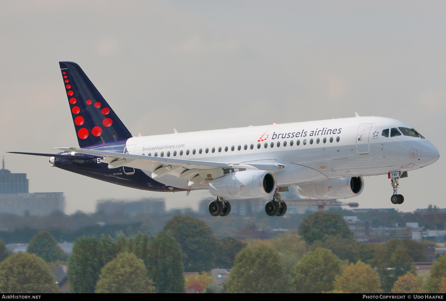 Aircraft Photo of EI-FWG | Sukhoi SSJ-100-95B Superjet 100 (RRJ-95B) | Brussels Airlines | AirHistory.net #547930