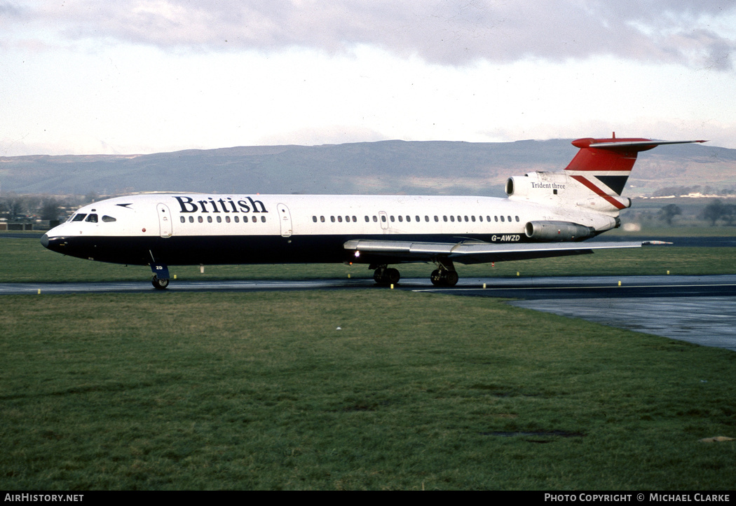 Aircraft Photo of G-AWZD | Hawker Siddeley HS-121 Trident 3B | British Airways | AirHistory.net #547939