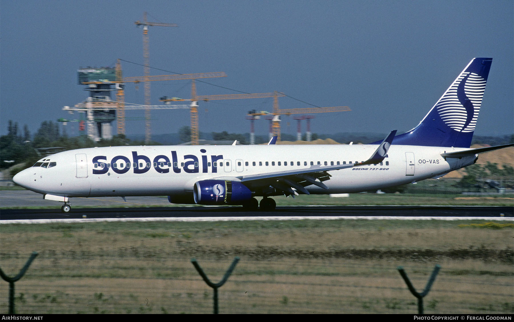 Aircraft Photo of OO-VAS | Boeing 737-86Q | Sobelair | AirHistory.net #548000