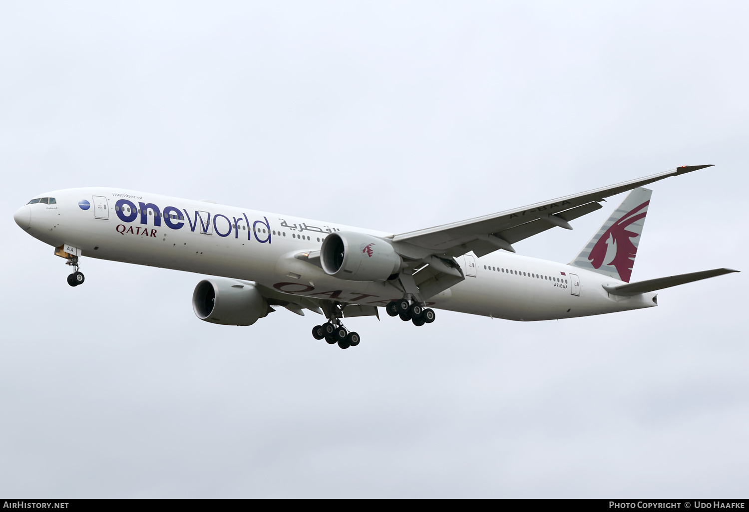 Aircraft Photo of A7-BAA | Boeing 777-3DZ/ER | Qatar Airways | AirHistory.net #548005