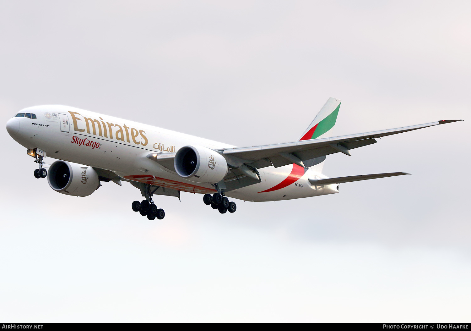 Aircraft Photo of A6-EFH | Boeing 777-F1H | Emirates SkyCargo | AirHistory.net #548073