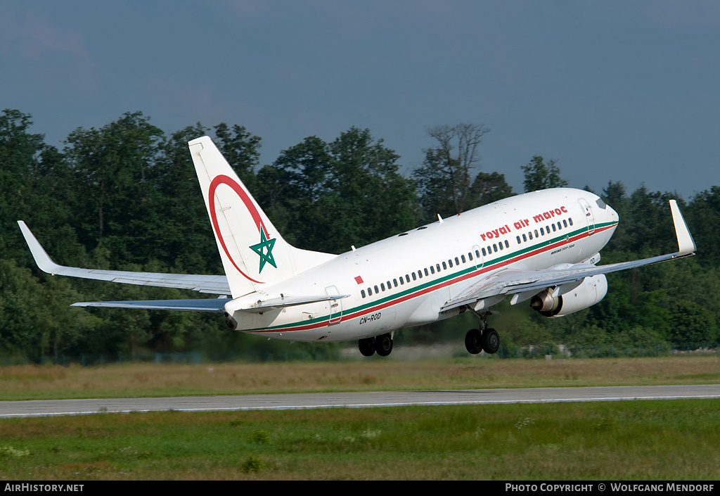 Aircraft Photo of CN-ROD | Boeing 737-7B6 | Royal Air Maroc - RAM | AirHistory.net #548117