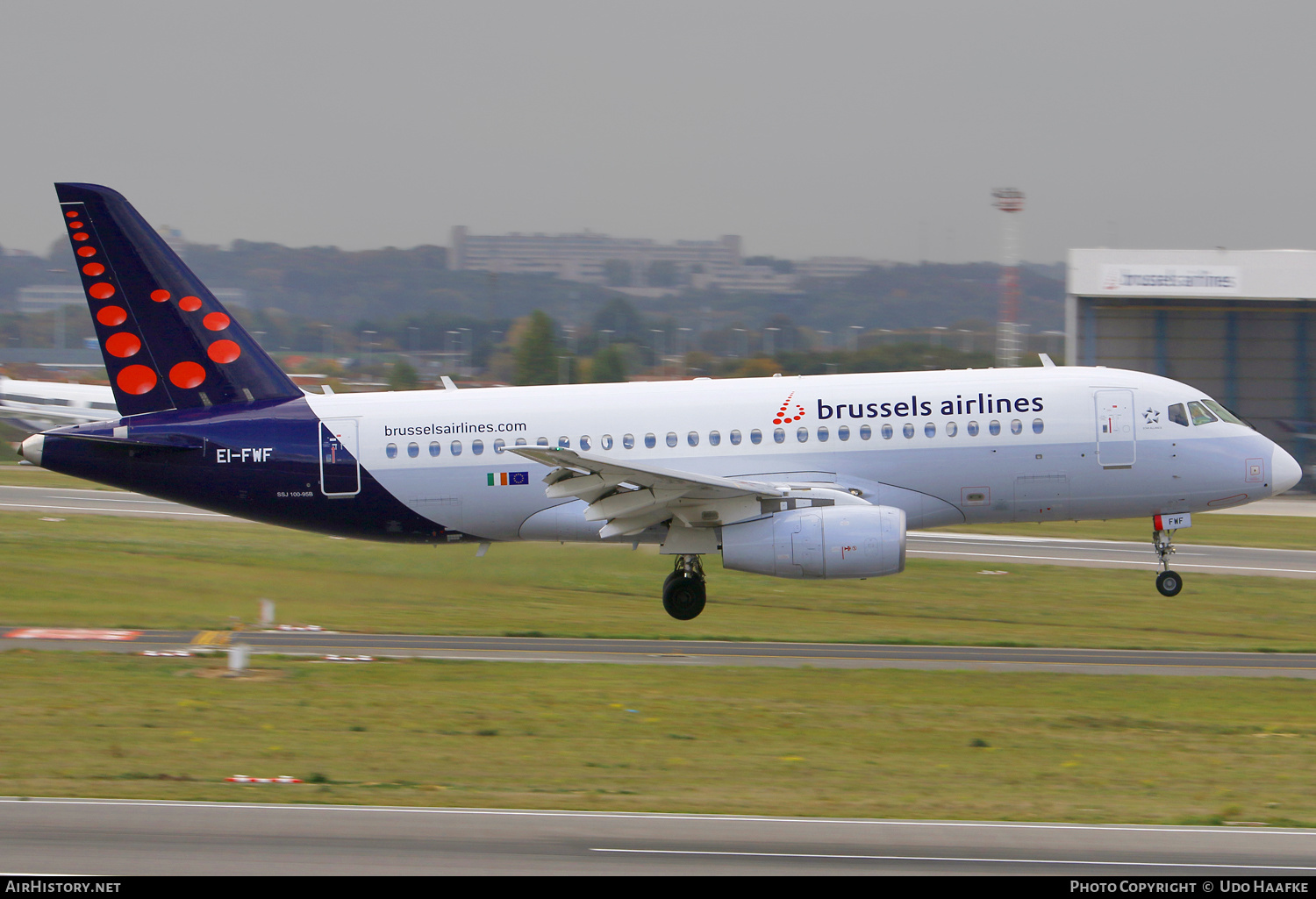 Aircraft Photo of EI-FWF | Sukhoi SSJ-100-95B Superjet 100 (RRJ-95B) | Brussels Airlines | AirHistory.net #548170