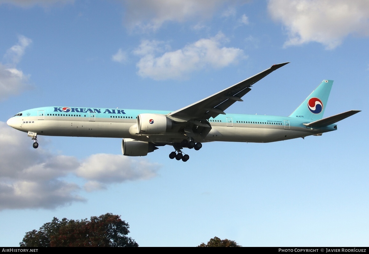 Aircraft Photo of HL8275 | Boeing 777-3B5/ER | Korean Air | AirHistory.net #548375