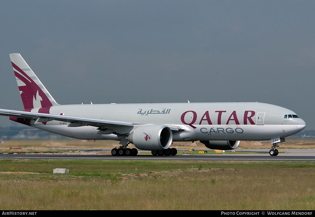 Aircraft Photo of A7-BFA | Boeing 777-FDZ | Qatar Airways Cargo | AirHistory.net #548423