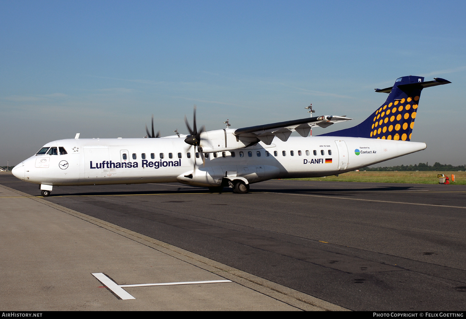 Aircraft Photo of D-ANFI | ATR ATR-72-500 (ATR-72-212A) | Lufthansa Regional | AirHistory.net #548527