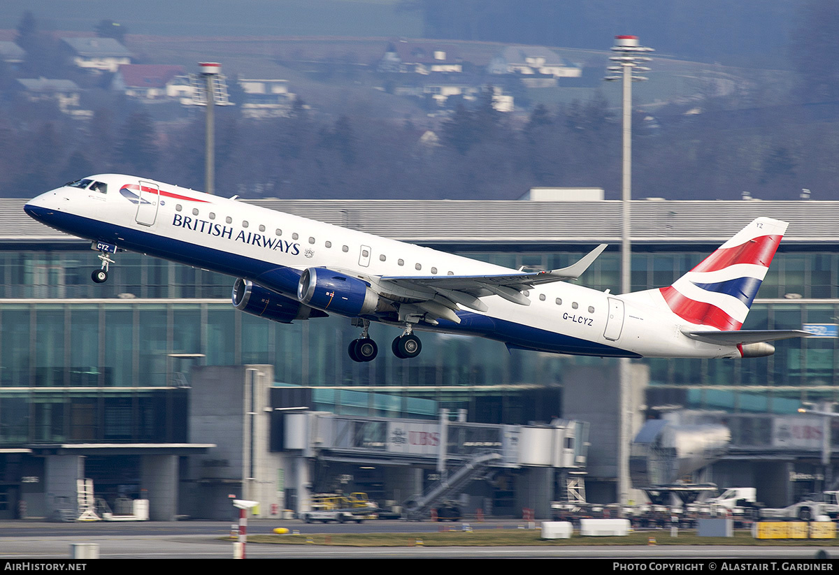 Aircraft Photo of G-LCYZ | Embraer 190SR (ERJ-190-100SR) | British Airways | AirHistory.net #548594