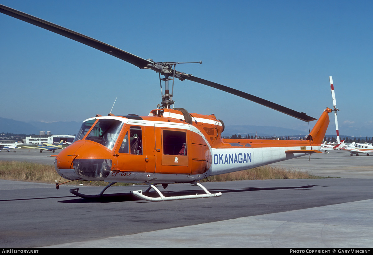 Aircraft Photo of CF-OKZ | Bell 204B | Okanagan Helicopters | AirHistory.net #548641