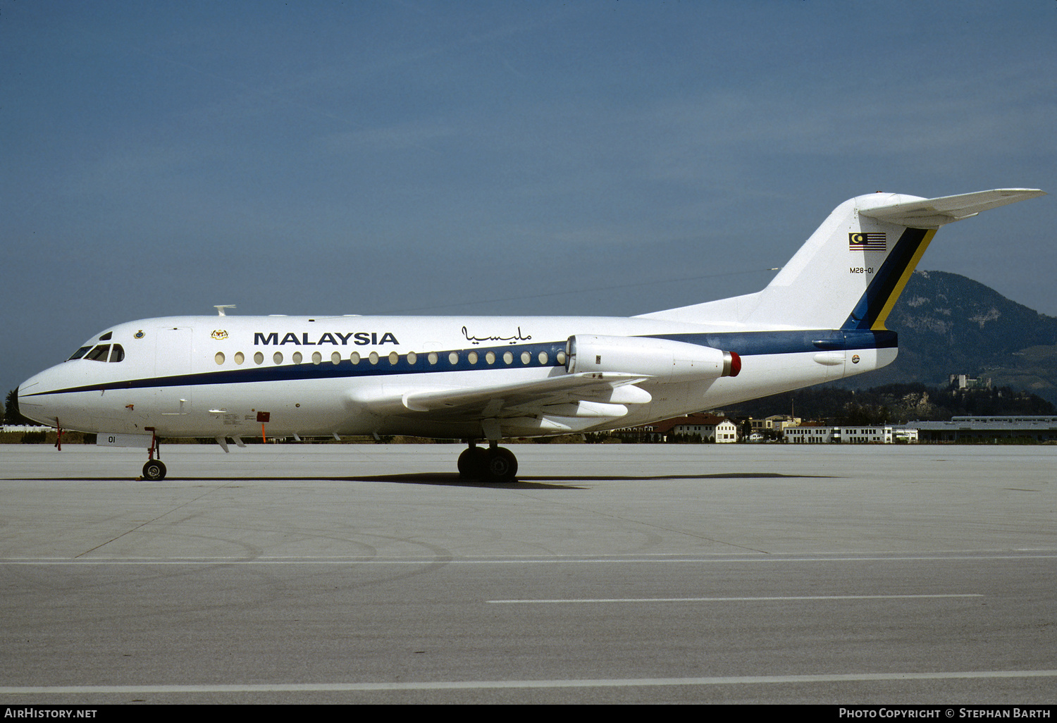 Aircraft Photo of M28-01 | Fokker F28-1000 Fellowship | Malaysia Government | AirHistory.net #548671