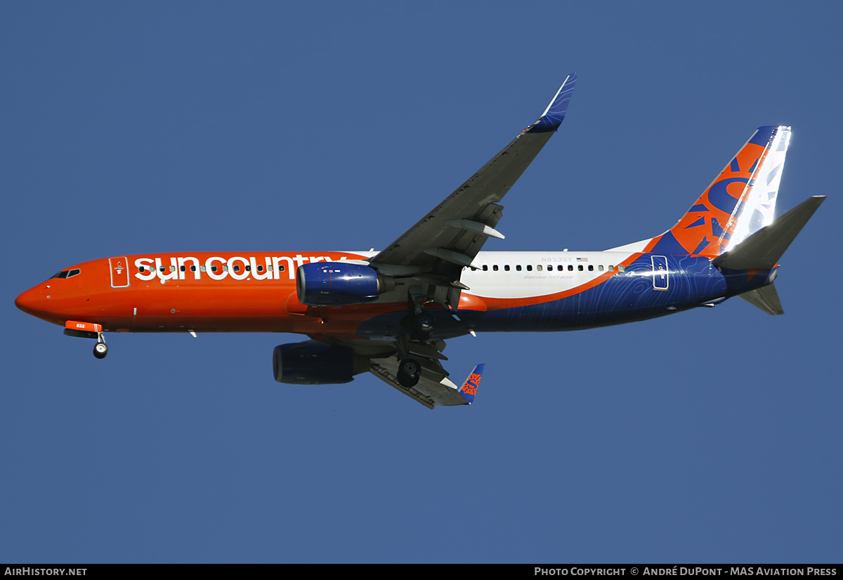 Aircraft Photo of N833SY | Boeing 737-8KN | Sun Country Airlines | AirHistory.net #548717