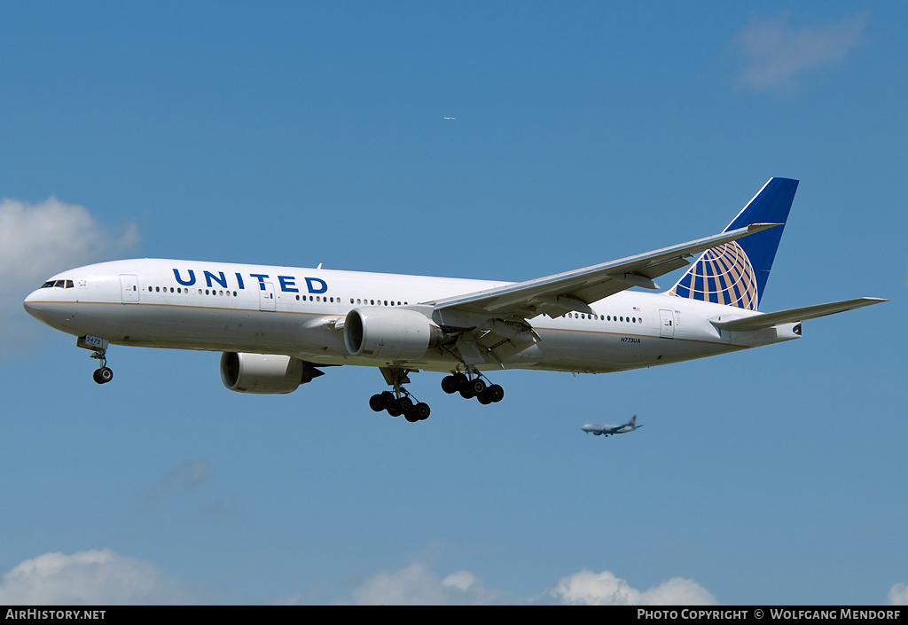 Aircraft Photo of N773UA | Boeing 777-222 | United Airlines | AirHistory.net #548720