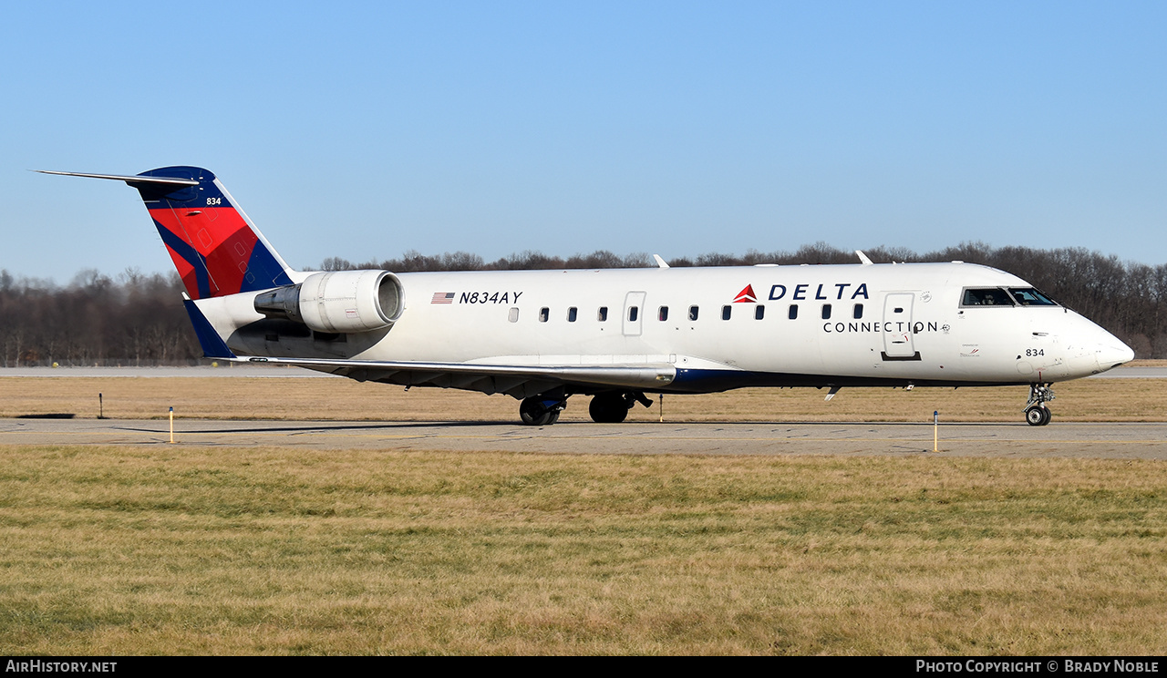 Aircraft Photo of N834AY | Bombardier CRJ-200LR (CL-600-2B19) | Delta Connection | AirHistory.net #548823