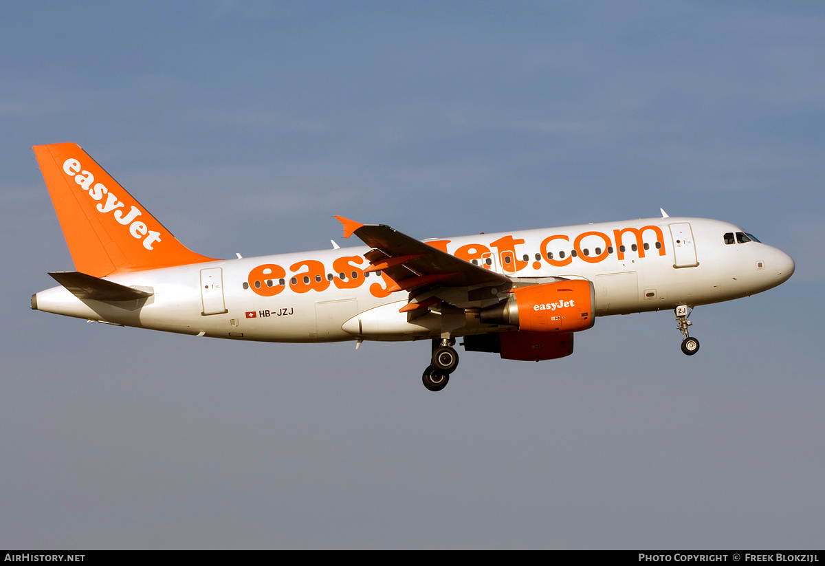 Aircraft Photo of HB-JZJ | Airbus A319-111 | EasyJet | AirHistory.net #548884