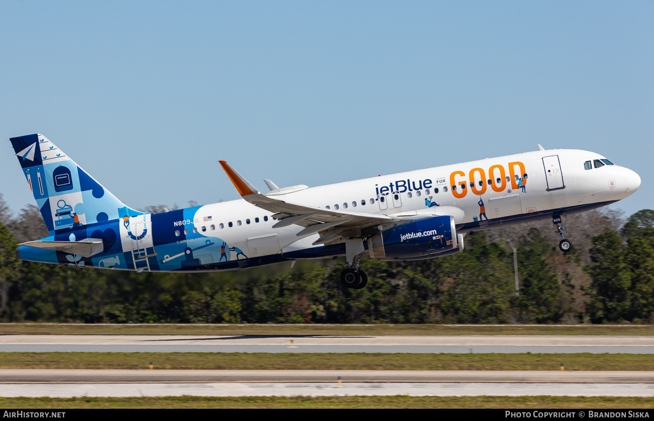 Aircraft Photo of N809JB | Airbus A320-232 | JetBlue Airways | AirHistory.net #548939