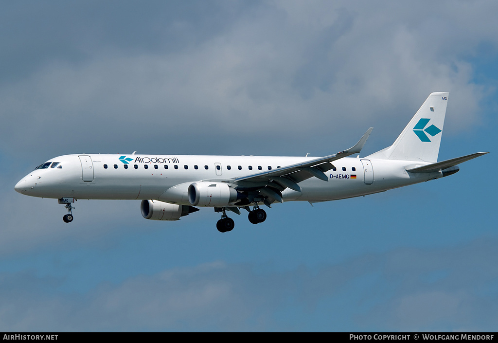 Aircraft Photo of D-AEMG | Embraer 190LR (ERJ-190-100LR) | Air Dolomiti | AirHistory.net #549005