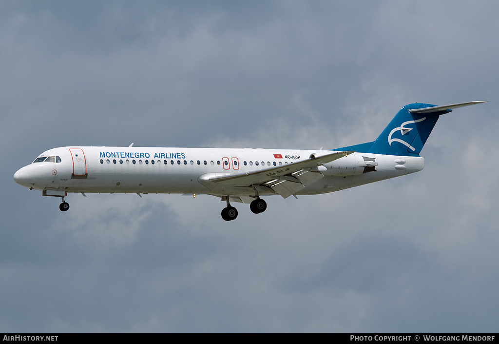 Aircraft Photo of 4O-AOP | Fokker 100 (F28-0100) | Montenegro Airlines | AirHistory.net #549018