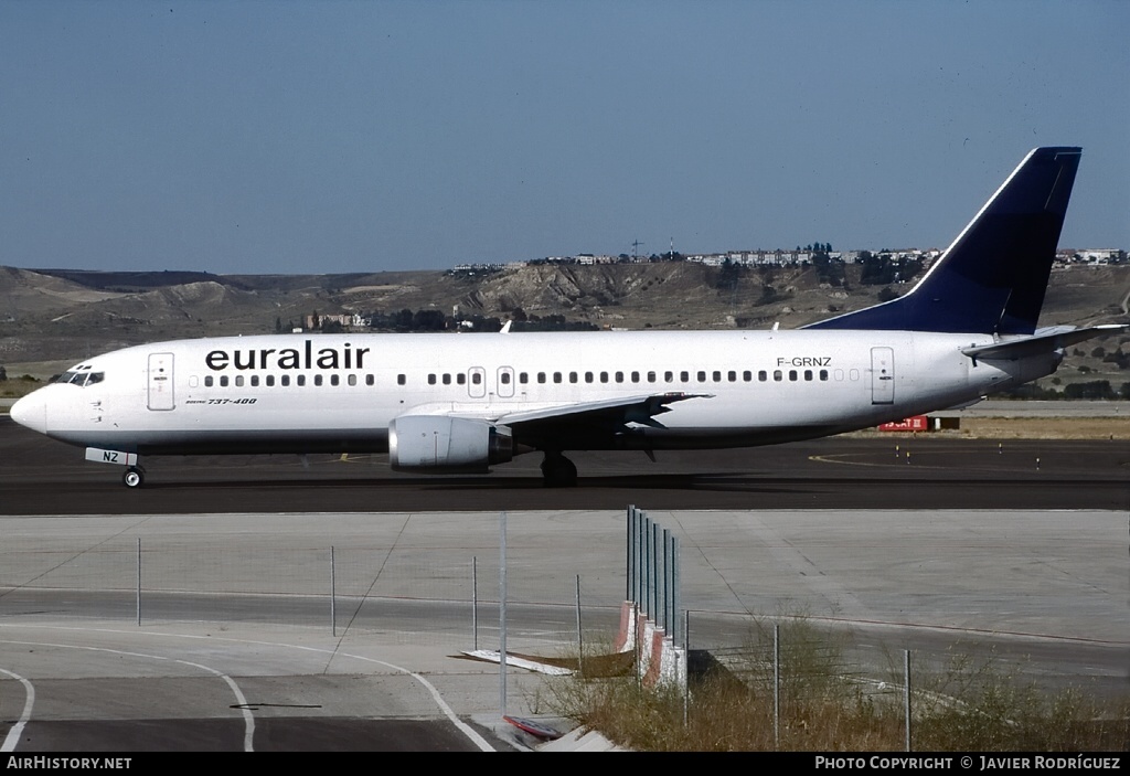 Aircraft Photo of F-GRNZ | Boeing 737-430 | Euralair | AirHistory.net #549183
