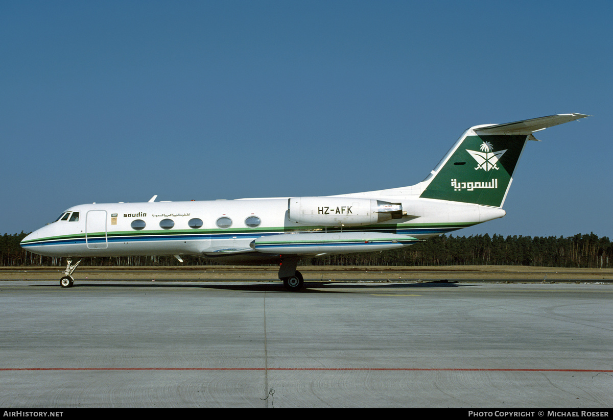 Aircraft Photo of HZ-AFK | Gulfstream American G-1159 Gulfstream II-TT | Saudia - Saudi Arabian Airlines Special Flight Services | AirHistory.net #549209