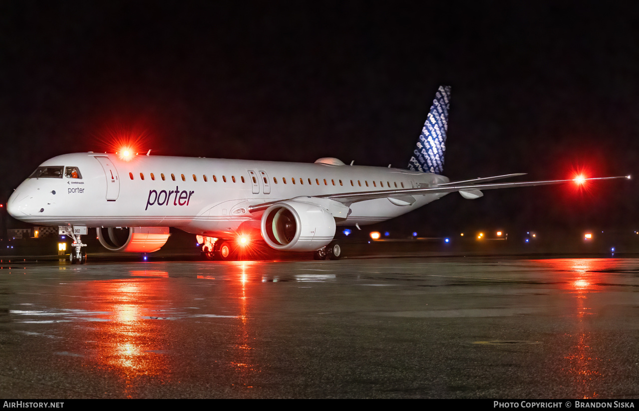 Aircraft Photo of C-GKQK | Embraer 195-E2 (ERJ-190-400) | Porter Airlines | AirHistory.net #549270