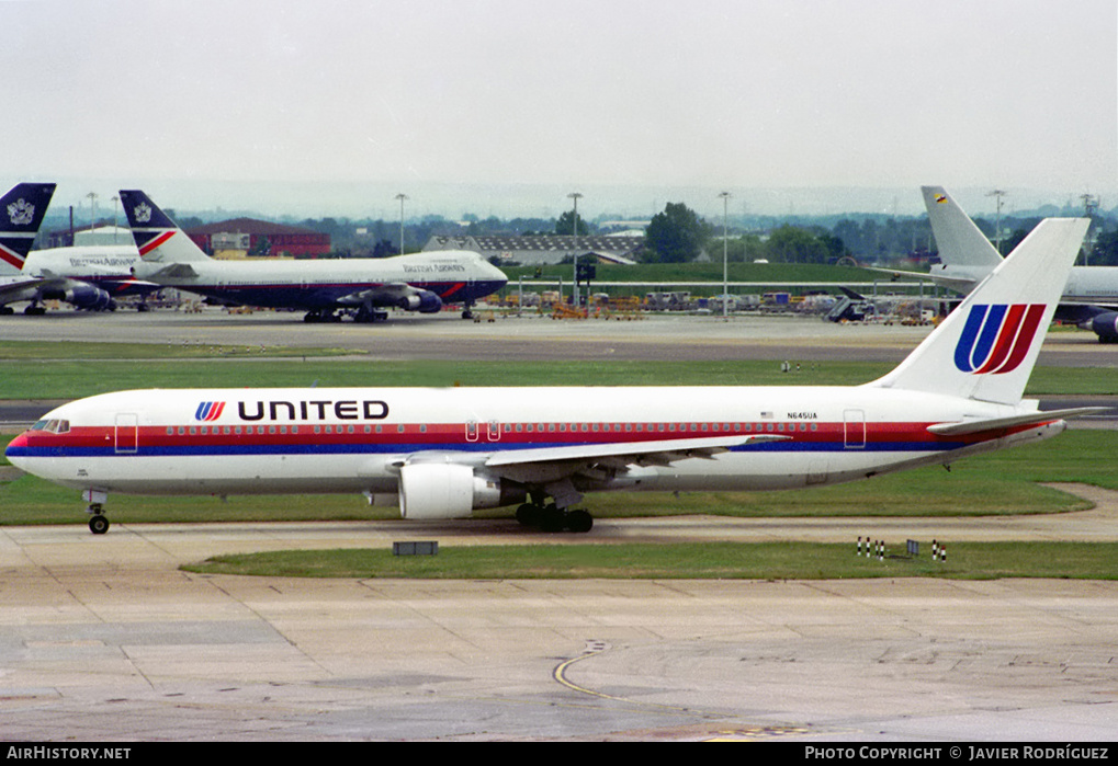 Aircraft Photo of N645UA | Boeing 767-322/ER | United Airlines | AirHistory.net #549367