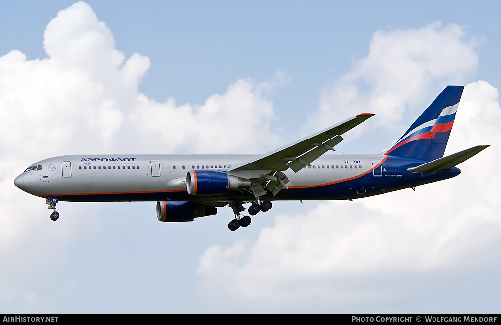 Aircraft Photo of VP-BWX | Boeing 767-306/ER | Aeroflot - Russian Airlines | AirHistory.net #549427