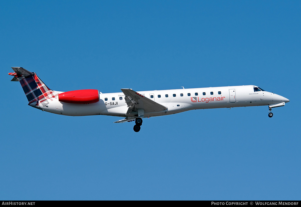 Aircraft Photo of G-SAJI | Embraer ERJ-145EP (EMB-145EP) | Loganair | AirHistory.net #549447