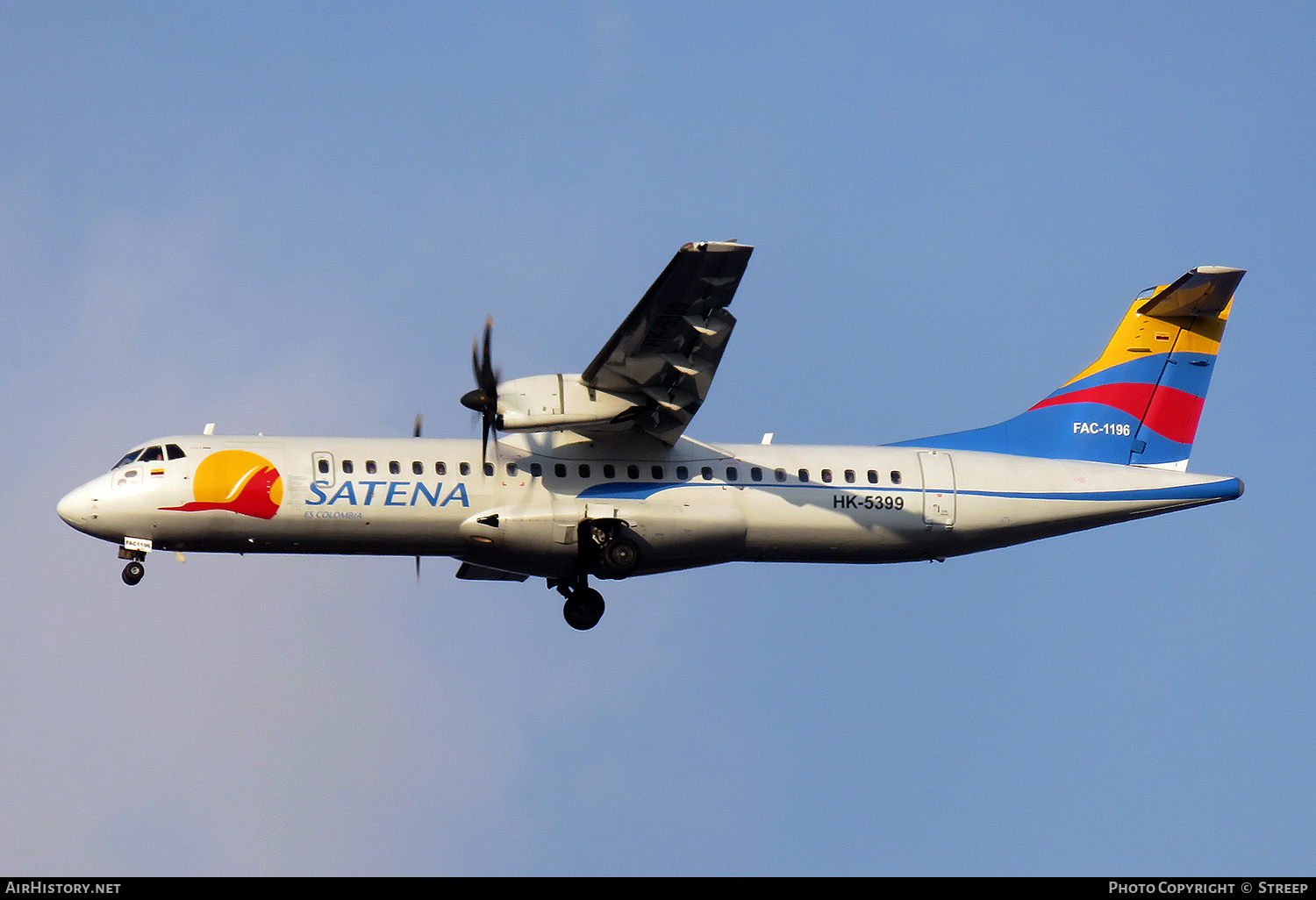 Aircraft Photo of FAC-1196 / HK-5399 | ATR ATR-72-600 (ATR-72-212A) | Colombia - Satena | AirHistory.net #549473