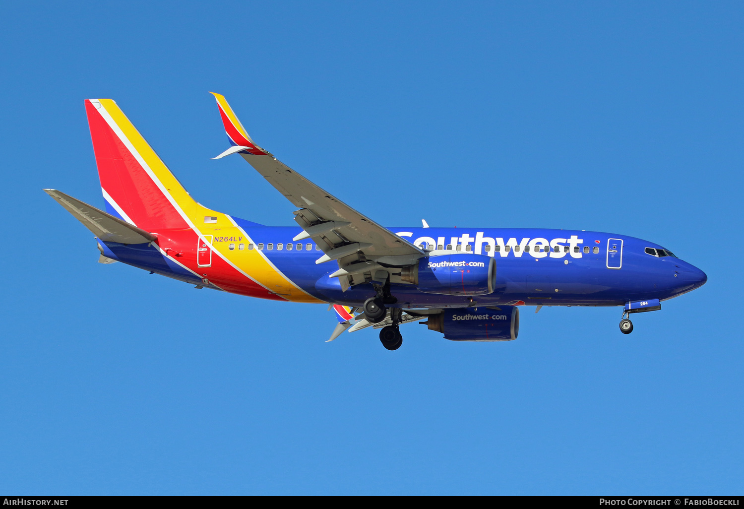 Aircraft Photo of N264LV | Boeing 737-7H4 | Southwest Airlines | AirHistory.net #549534