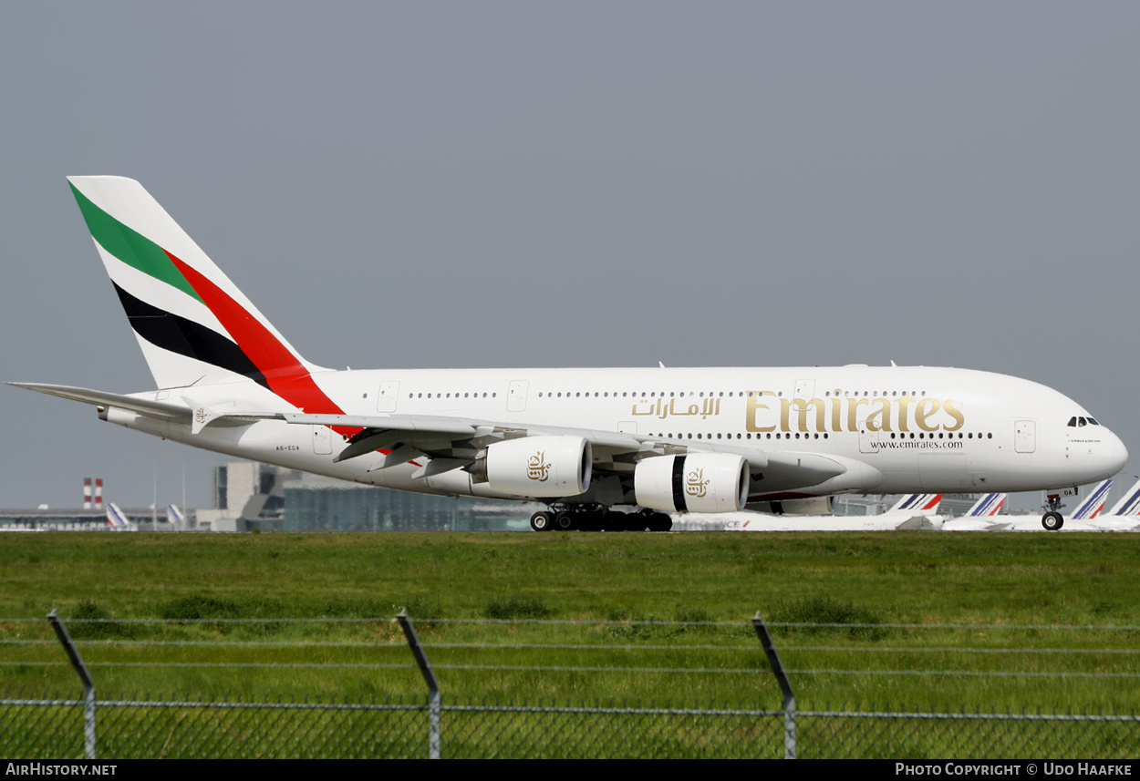 Aircraft Photo of A6-EDA | Airbus A380-861 | Emirates | AirHistory.net #549562
