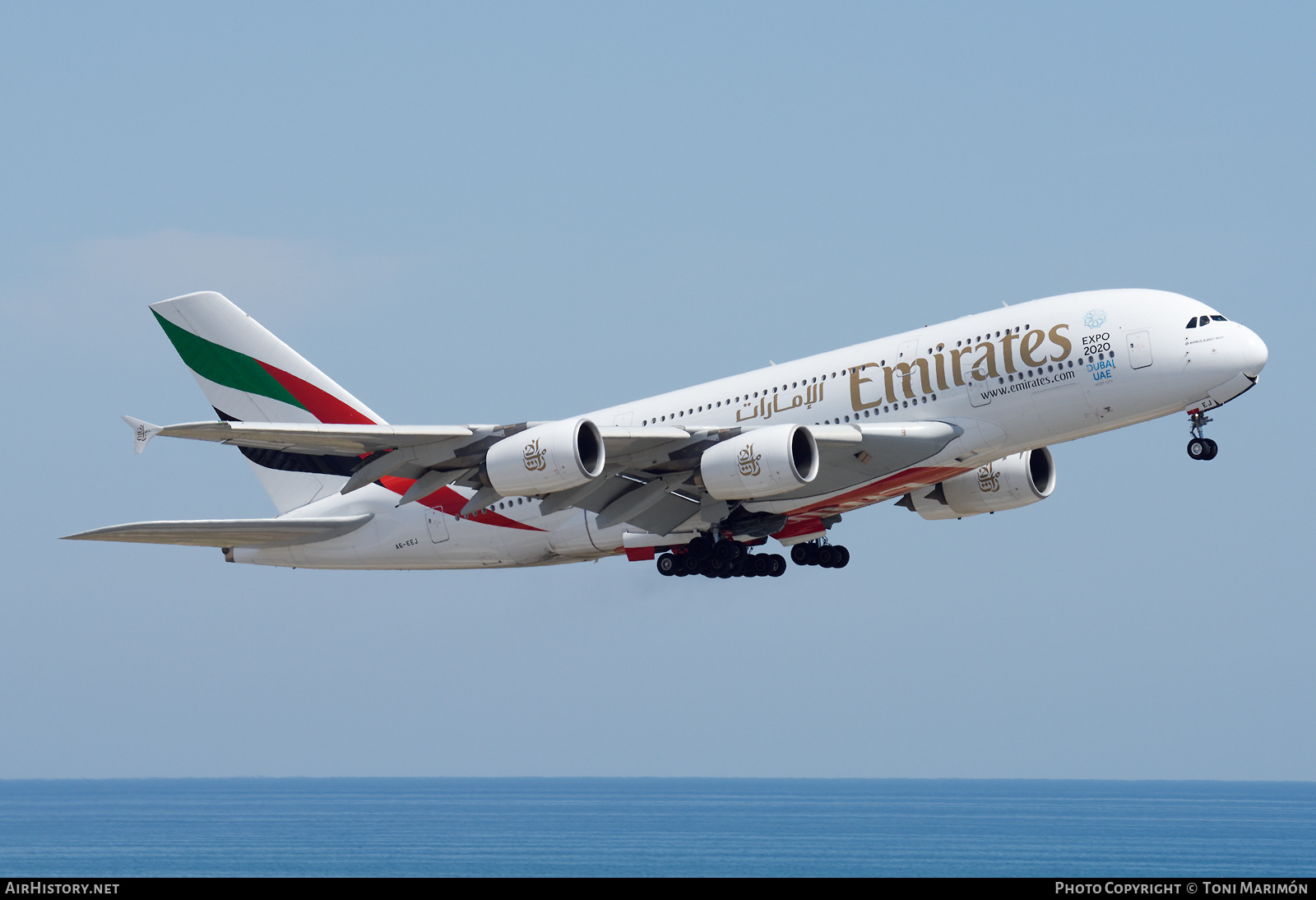 Aircraft Photo of A6-EEJ | Airbus A380-861 | Emirates | AirHistory.net #549630