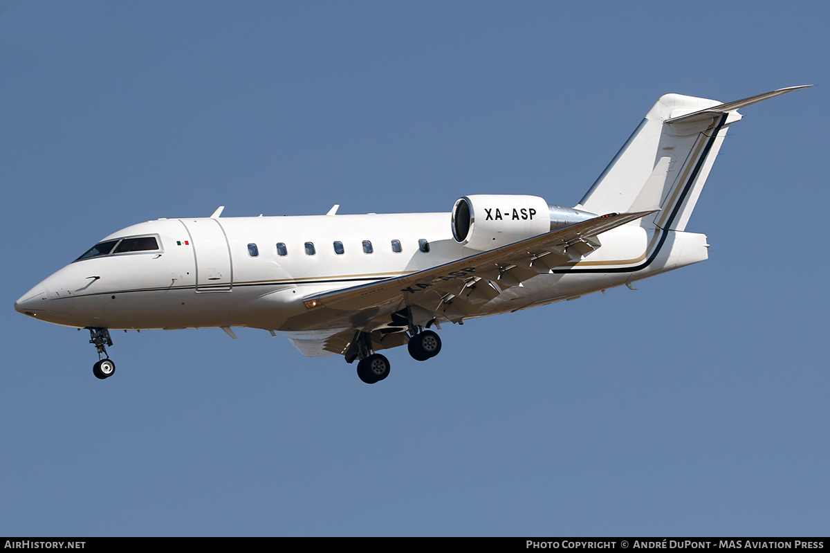 Aircraft Photo of XA-ASP | Bombardier Challenger 604 (CL-600-2B16) | AirHistory.net #549738
