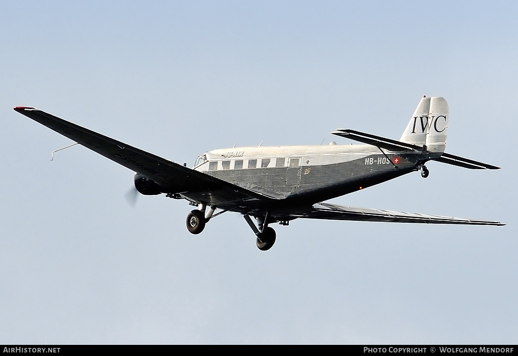 Aircraft Photo of HB-HOS | Junkers Ju 52/3m g4e | Ju-Air | AirHistory.net #549742