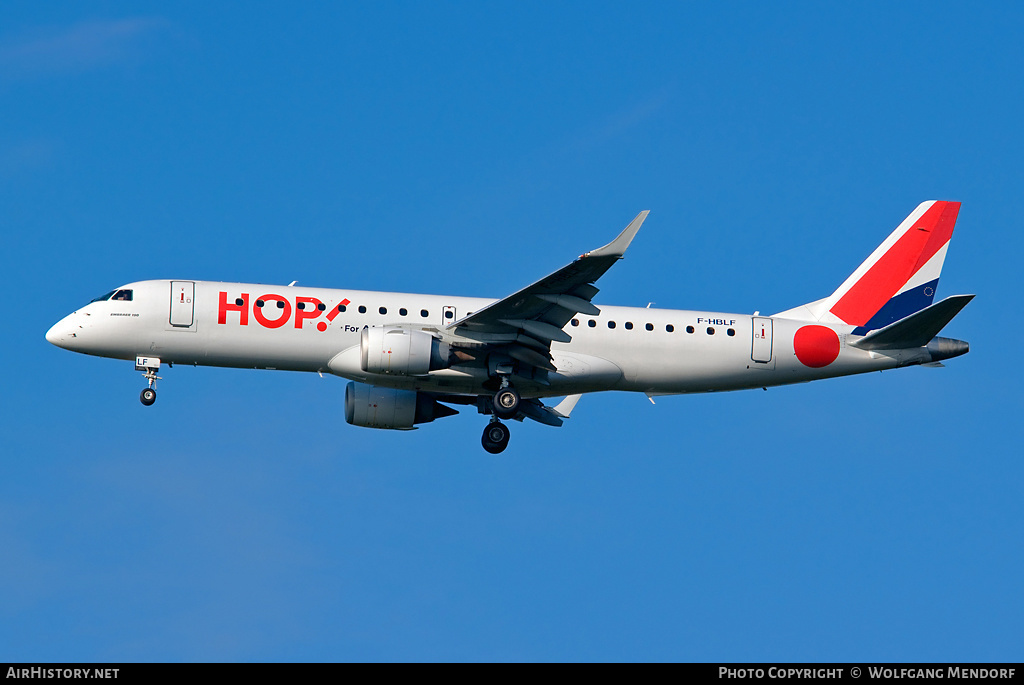 Aircraft Photo of F-HBLF | Embraer 190LR (ERJ-190-100LR) | Hop! | AirHistory.net #549752