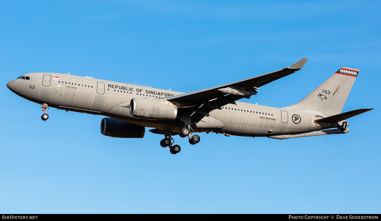 Aircraft Photo of 763 | Airbus KC-30A (A330-203MRTT) | Singapore - Air Force | AirHistory.net #549812