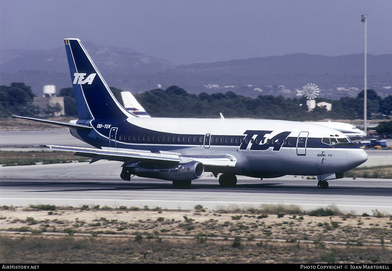 Aircraft Photo of OO-TEK | Boeing 737-2Q9/Adv | TEA - Trans European Airways | AirHistory.net #549879