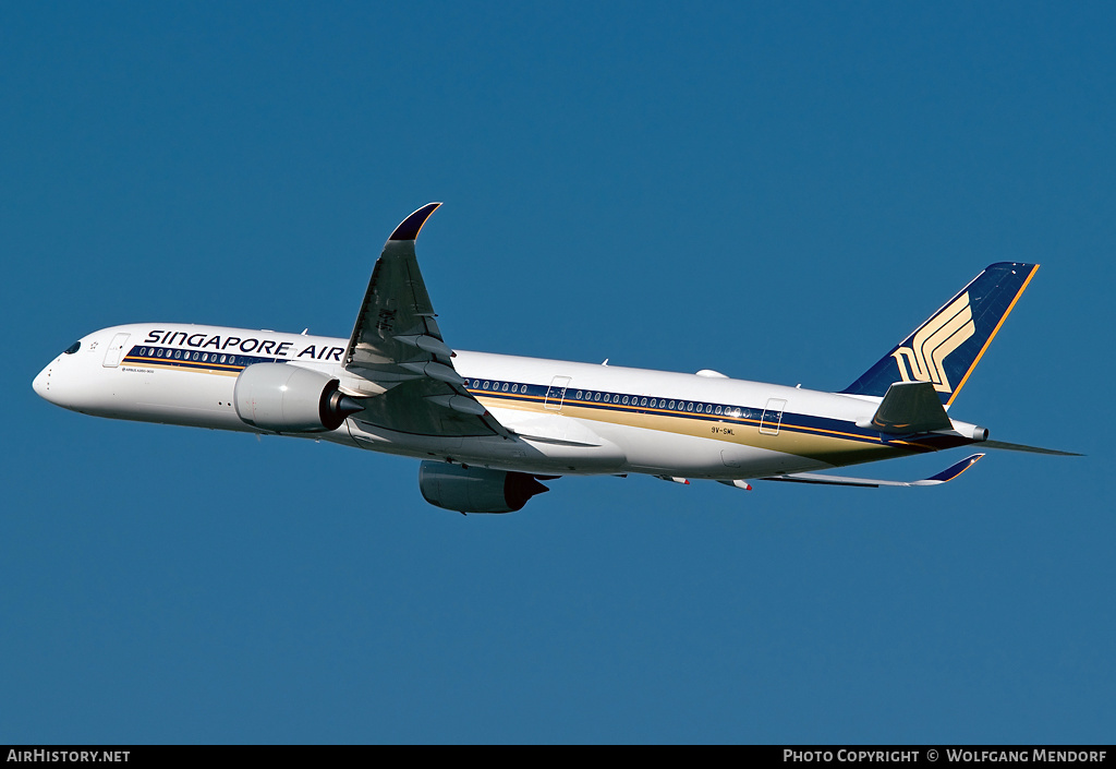 Aircraft Photo of 9V-SML | Airbus A350-941 | Singapore Airlines | AirHistory.net #550011